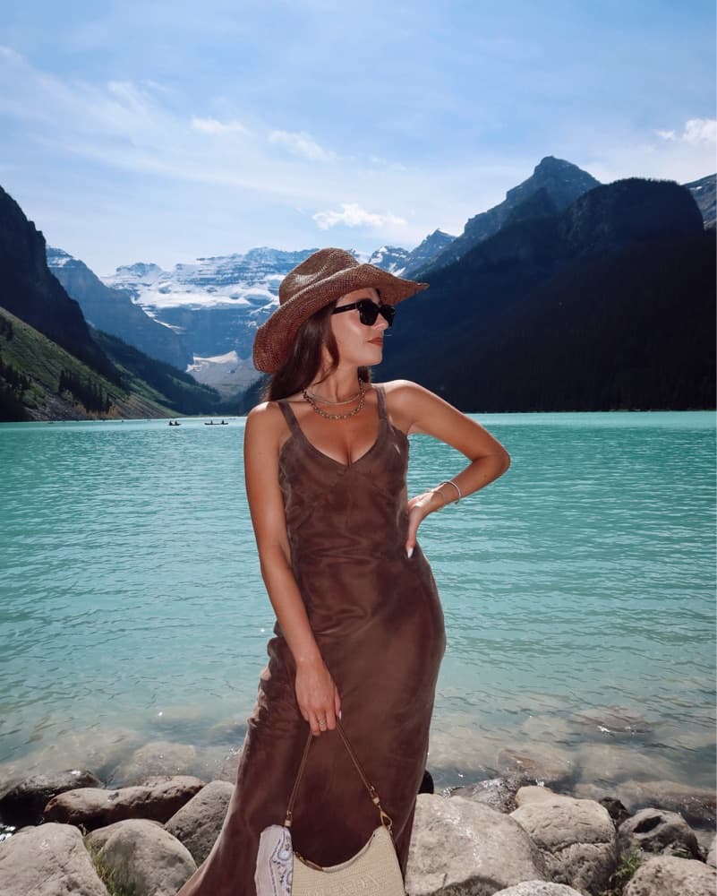 Chic Suede Maxi Dress - Image 1