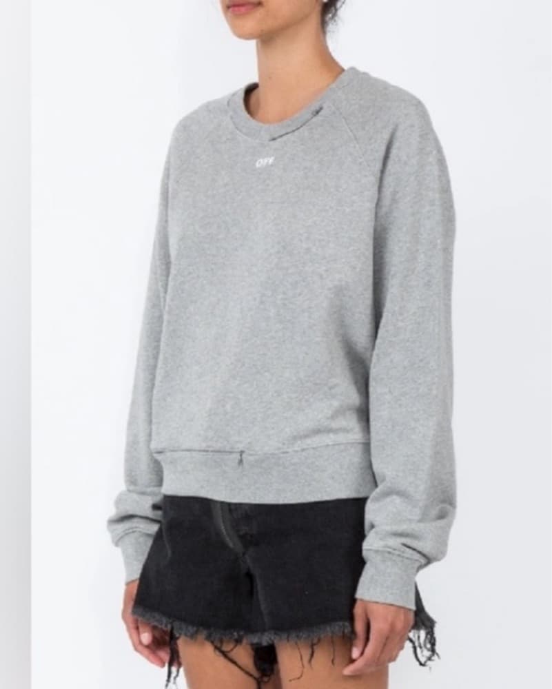 Off-White Grey Sweatshirt - Image 1