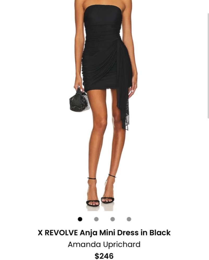 Revolve Black Mini Dress - Image 1