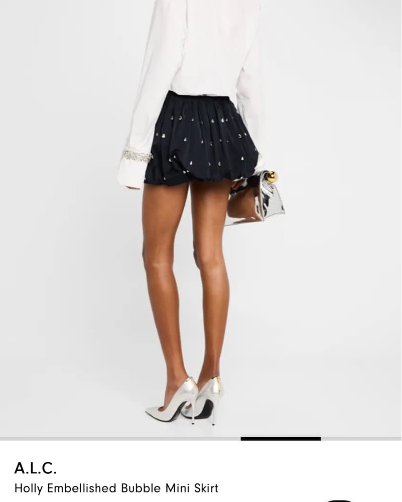 Alc Navy Mini Bubble Skirt  - Image 4