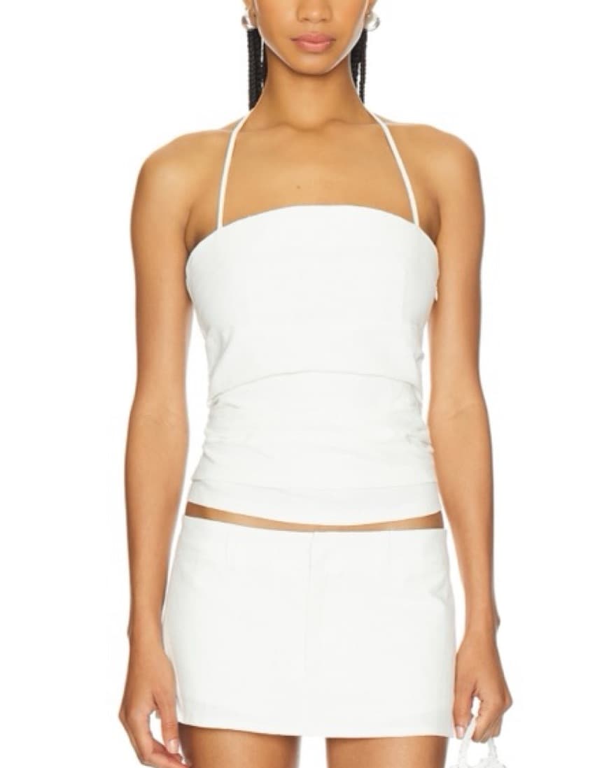 Revolve White Linen Skirt Set  - Image 2
