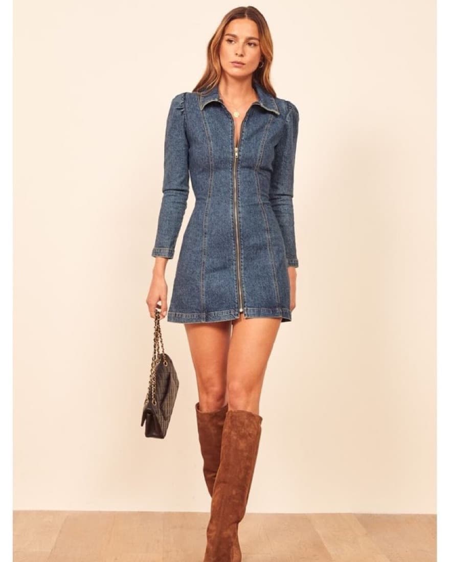 Reformation Jean Dress - Image 1