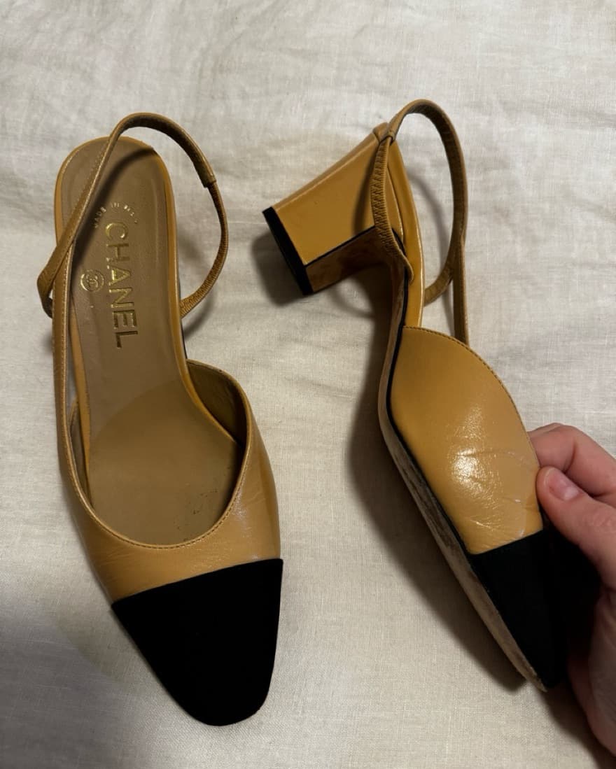 Chanel slingback heels 38 - Image 1