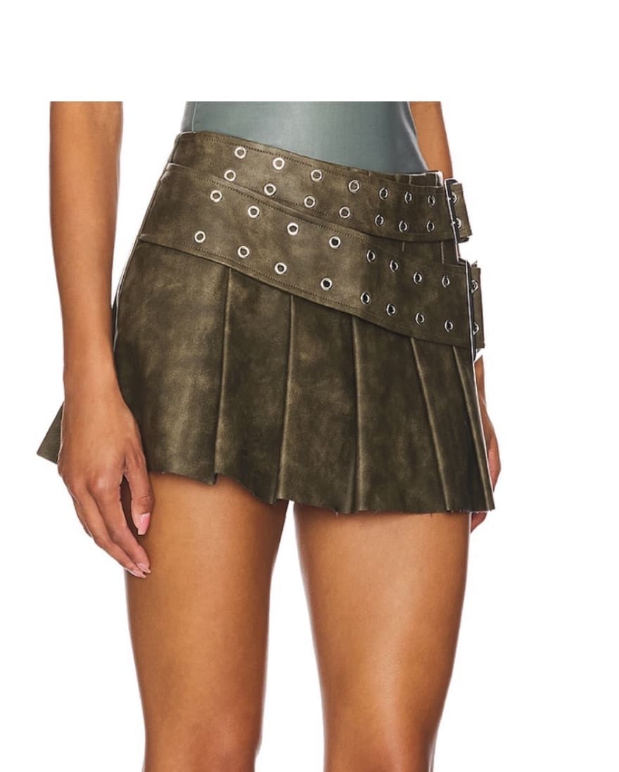 We Wore What Leather Micro Mini Skirt - Image 3