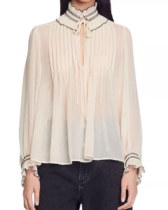 Sandro 100% Silk Top  - Image 1