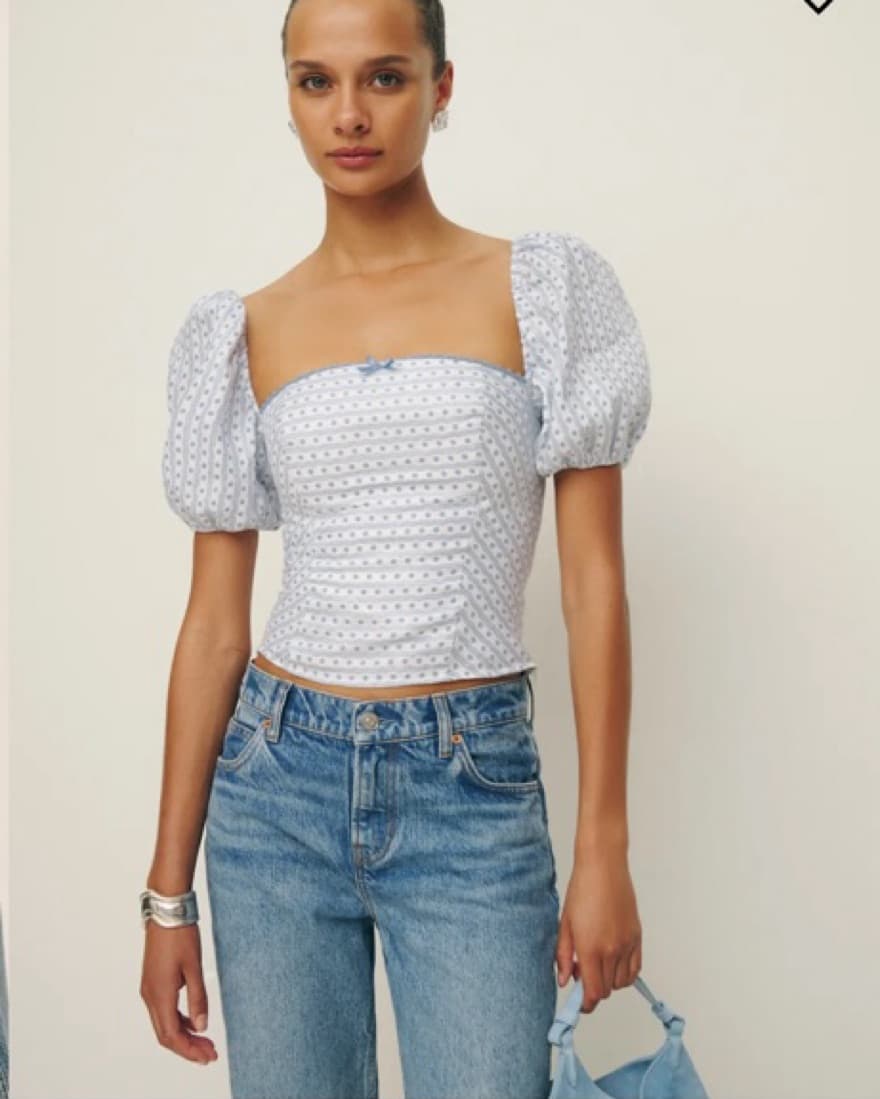 Reformation Marella Linen Top - Image 1