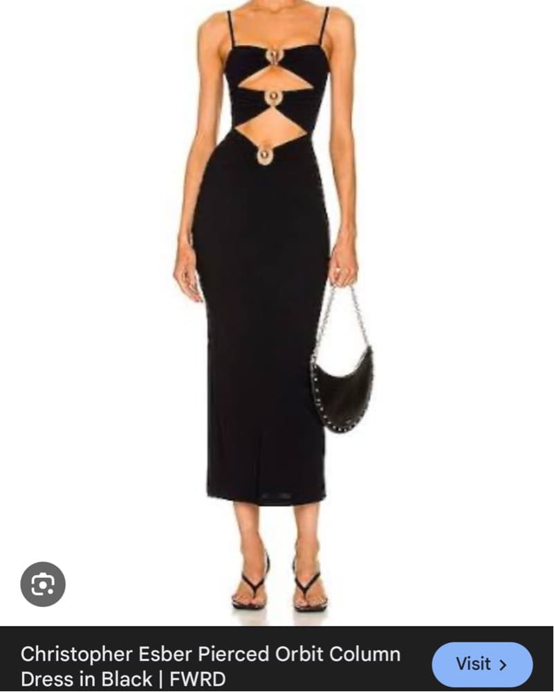 Christopher Esber Black Cutout Dress - Image 3