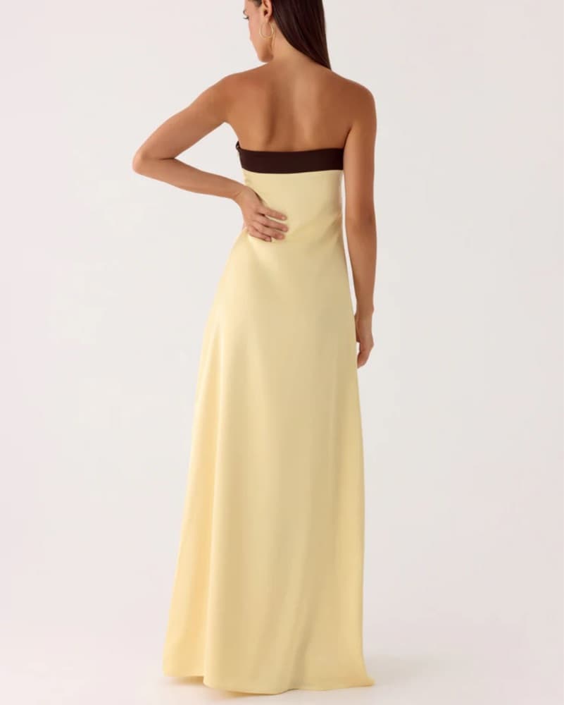 Baby Yellow Maxi Formal Dress - Image 3