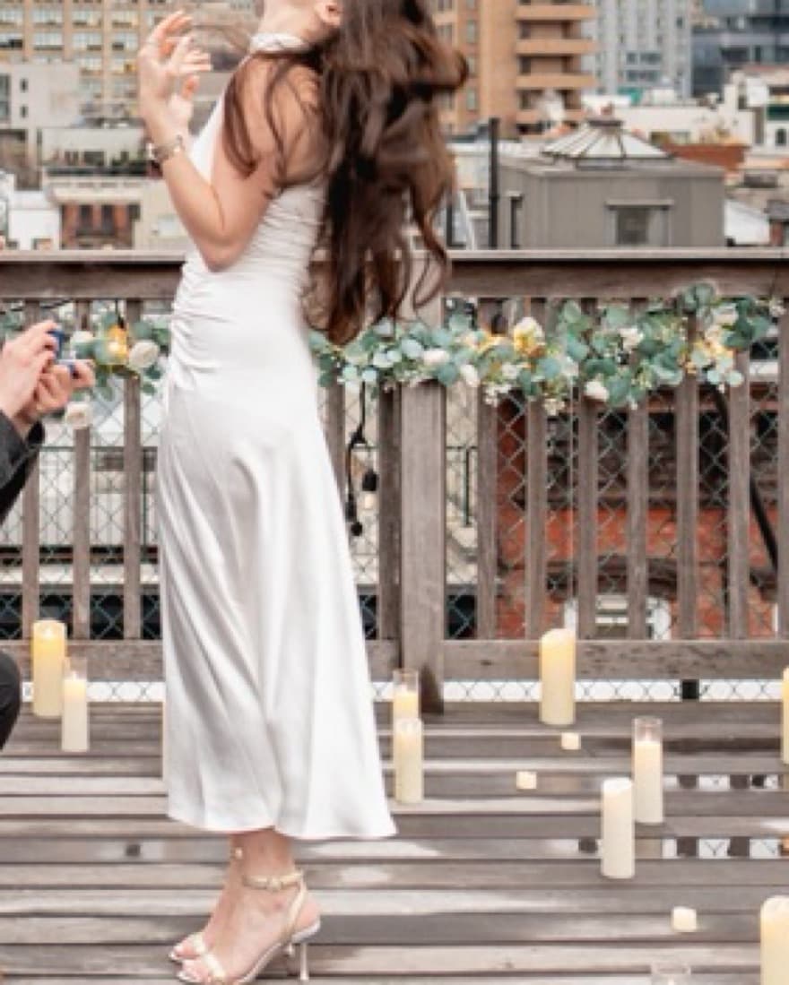 ALC Inez Satin Midi Dress - Image 3