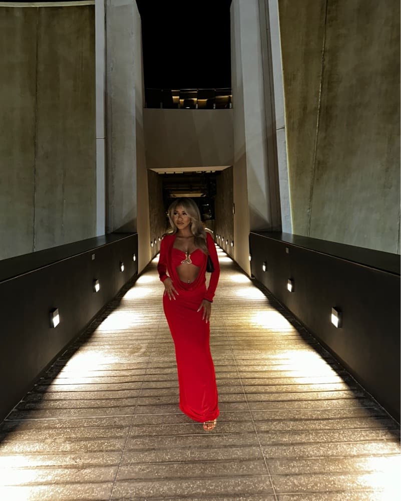 Evening Red Maxi Dress - Image 6