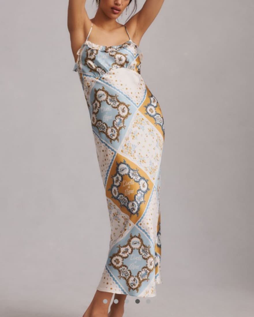 Reformation Blue Pattern Long Dress - Image 2