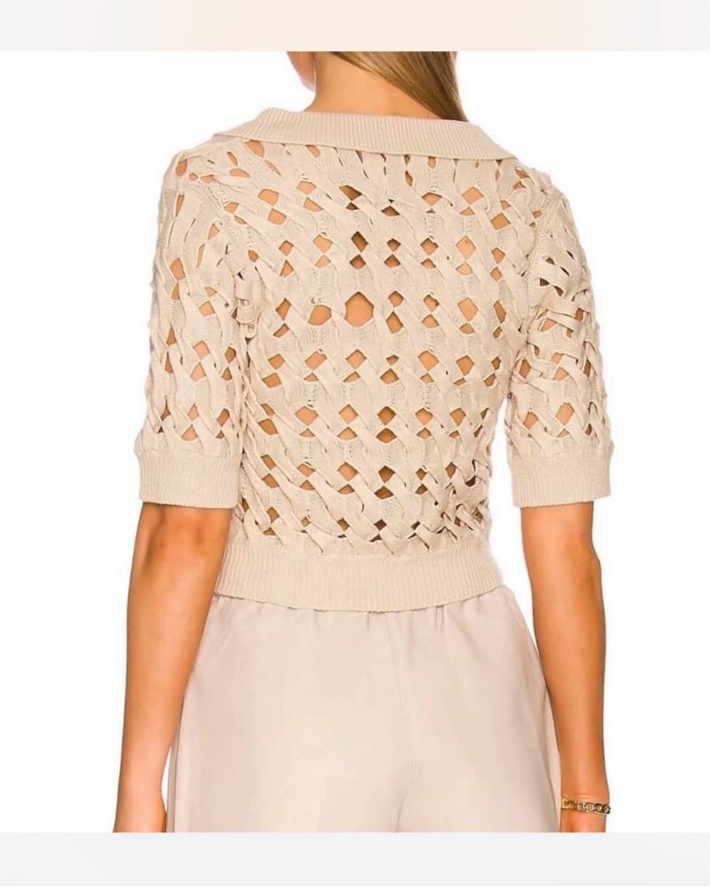Ronny Kobo Cream Knit Polo - Image 2