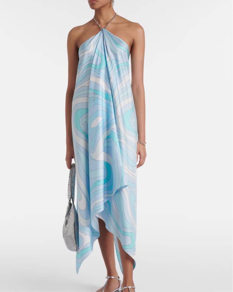 Emilio Pucci Marmo Print Silk Dress - Image 1
