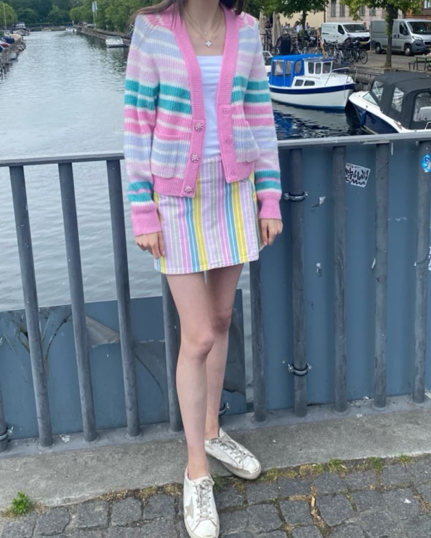 Ganni Striped Skirt and Sweater Set - Image 1