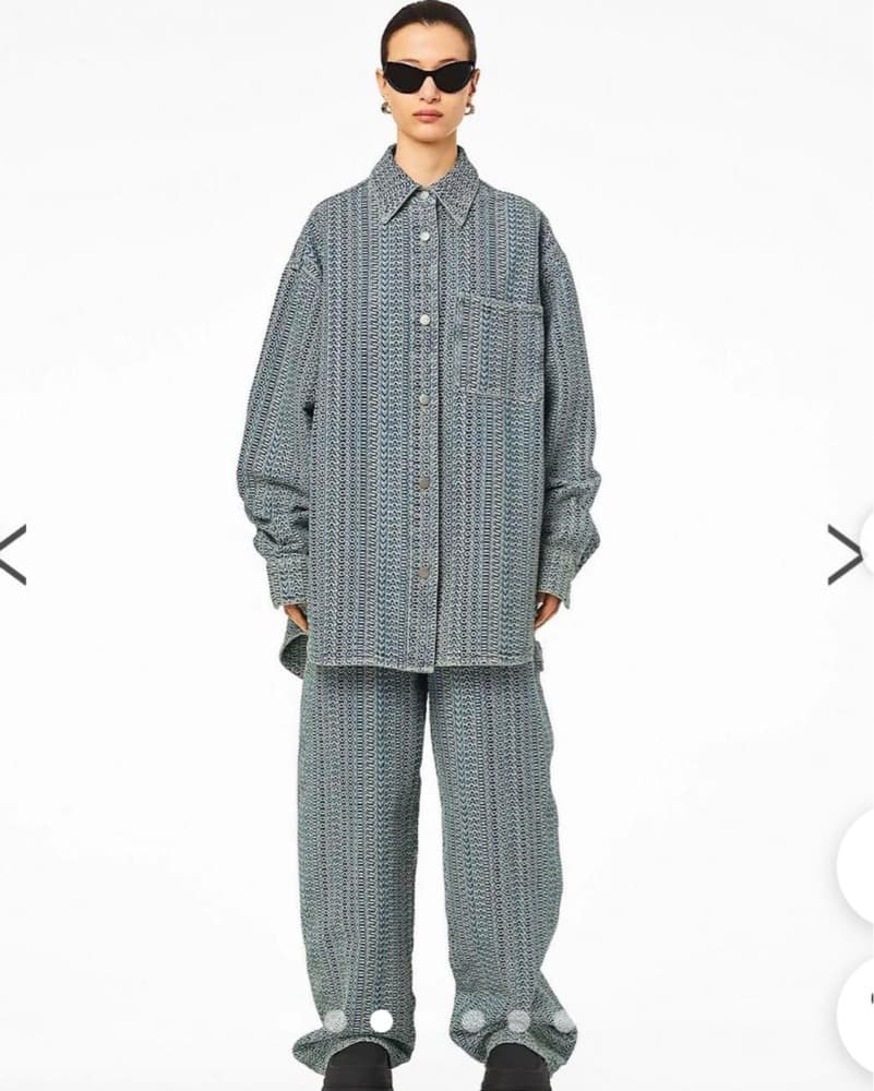 Marc Jacobs Denim Oversized Monogram Top - Image 2