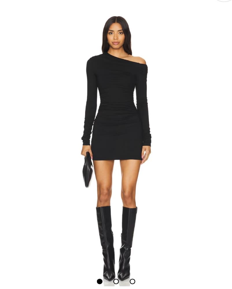 Black Off The Shoulder Mini Dress - Image 1