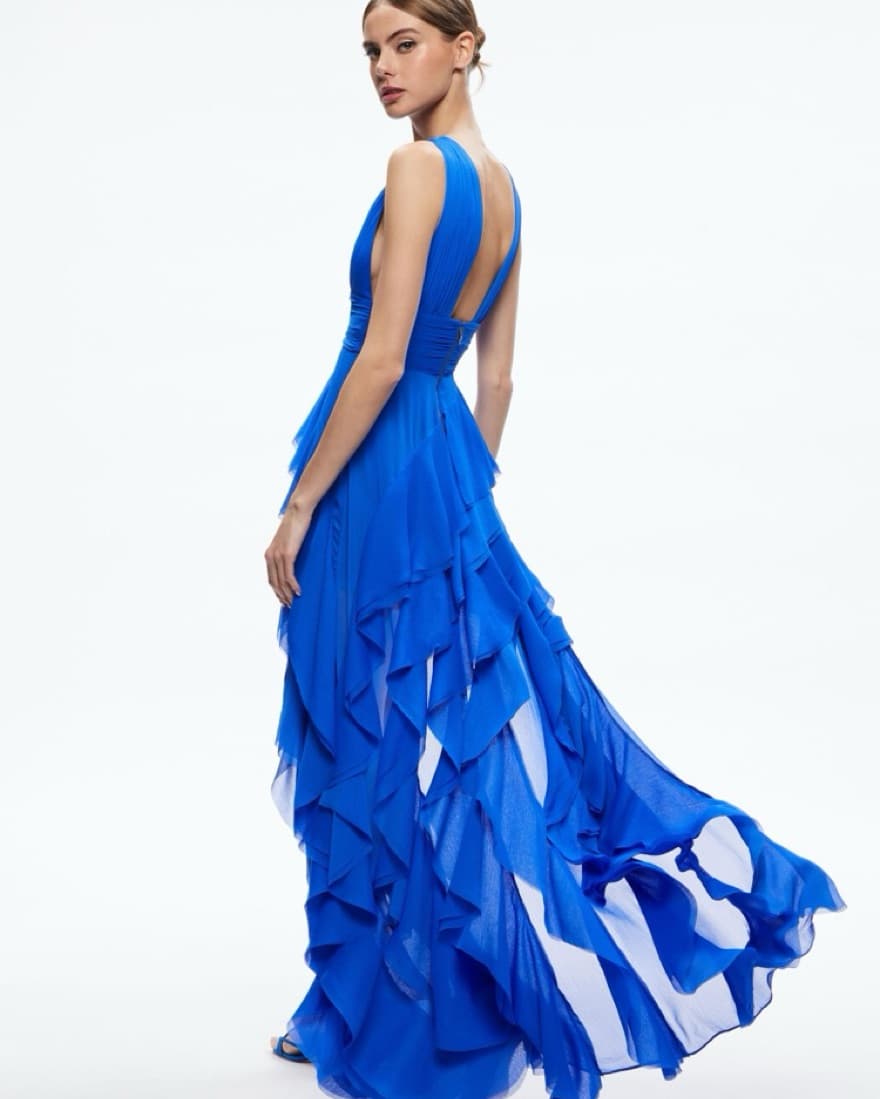 Alice + Olivia Holly Ruffled Maxi Dress - Image 3