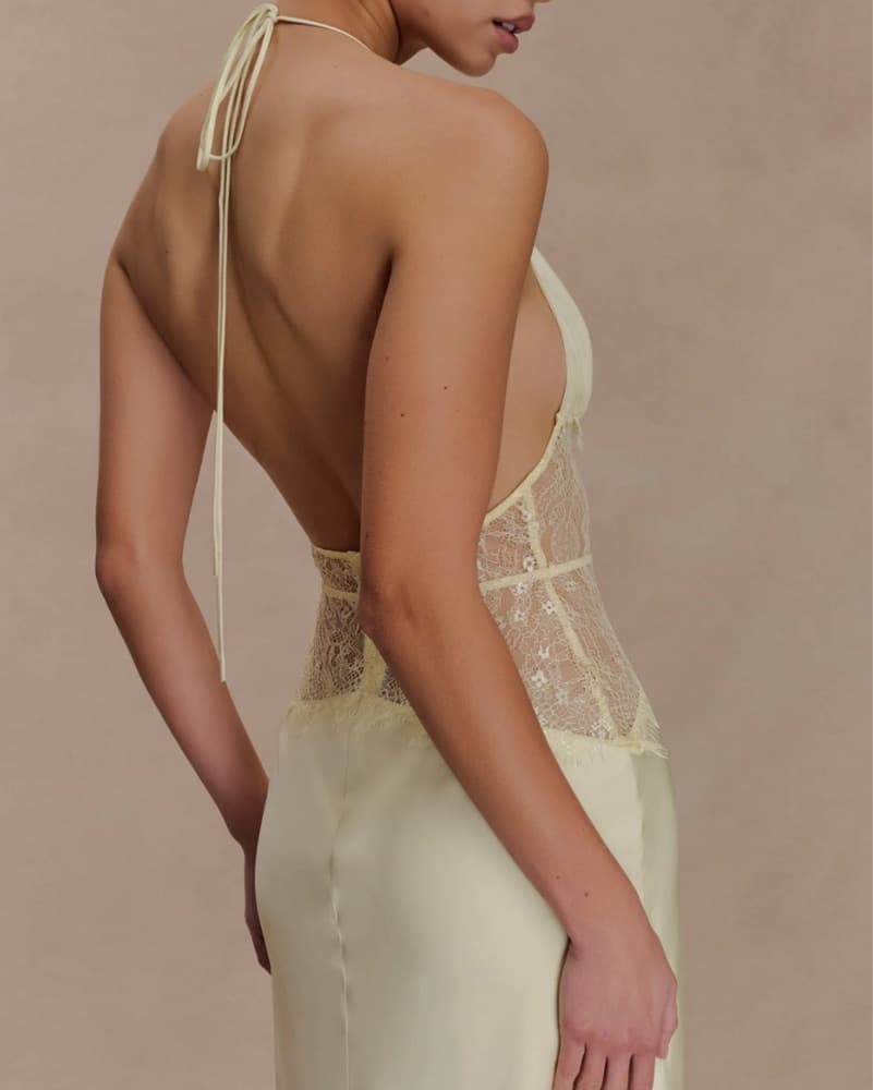 meshki dinah maxi dress in yellow - Image 4