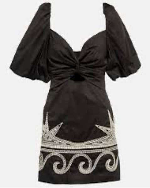 Johanna Ortiz Embroidered Mini Dress - Image 1