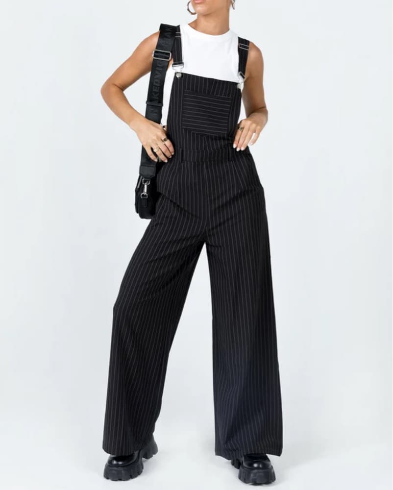 Hayden Overalls Black Pinstripe - Image 2