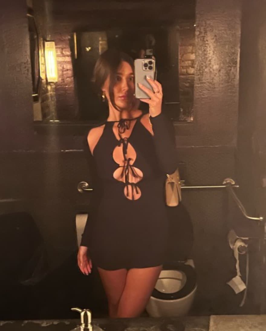 With Jean Black Cut-Out Dress - Image 5