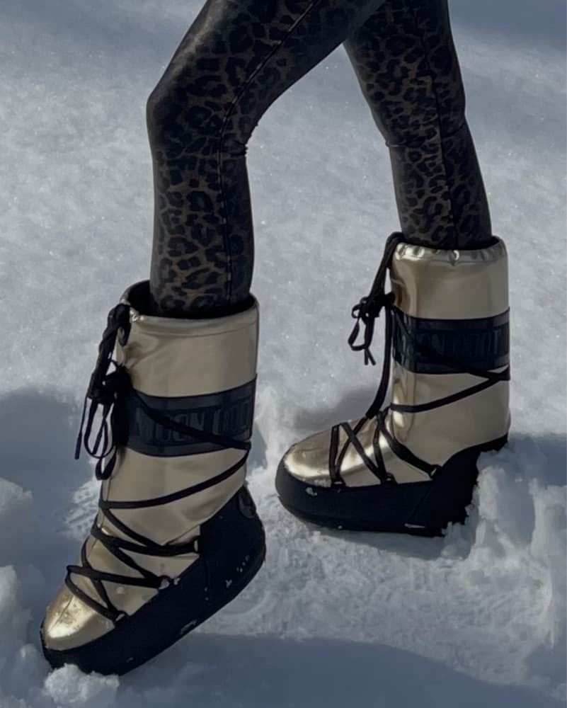 Black And Gold Moon Boots  - Image 1