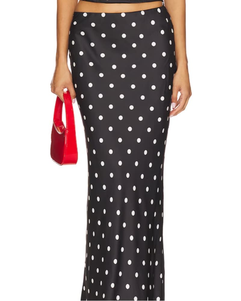 Revolve Polka Dot Satin Skirt Set  - Image 3
