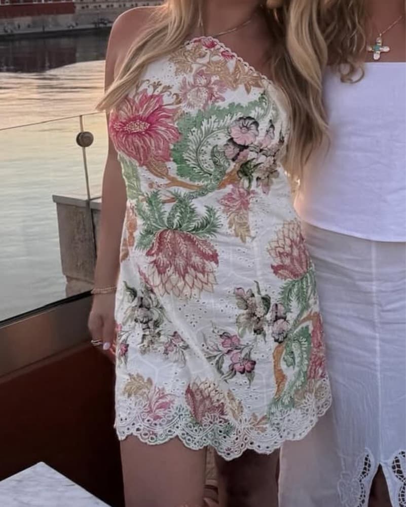 Embroidered Mini Dress - Image 3