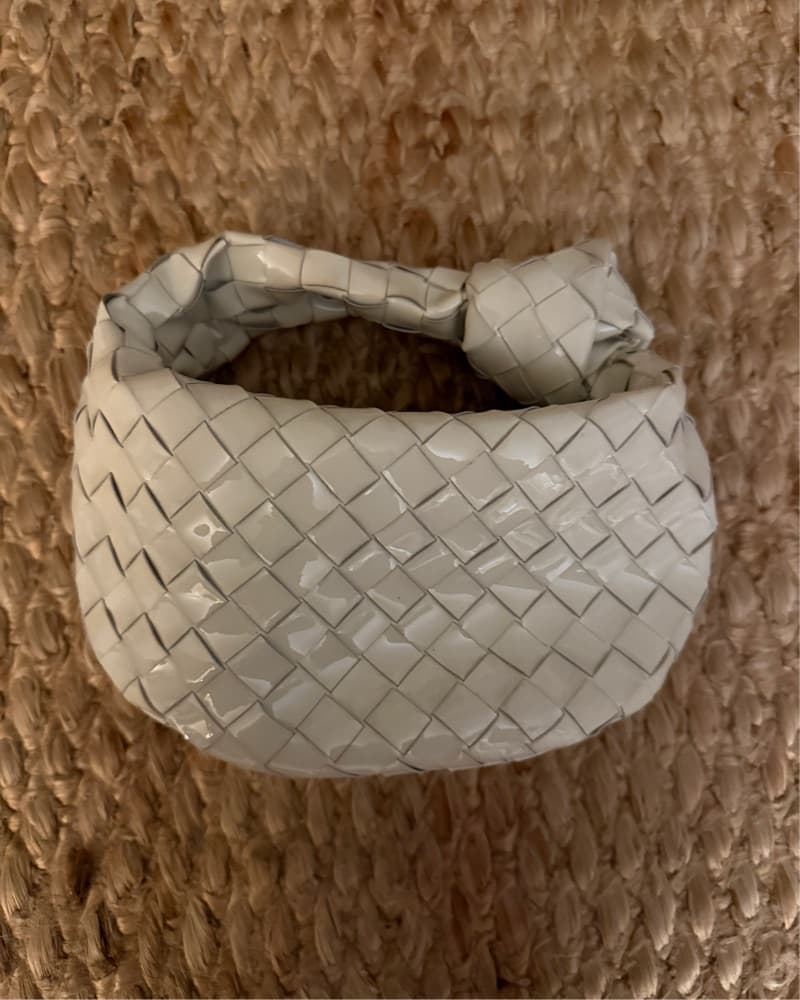 Bottega Veneta White Patent Jodie Mini - Image 3