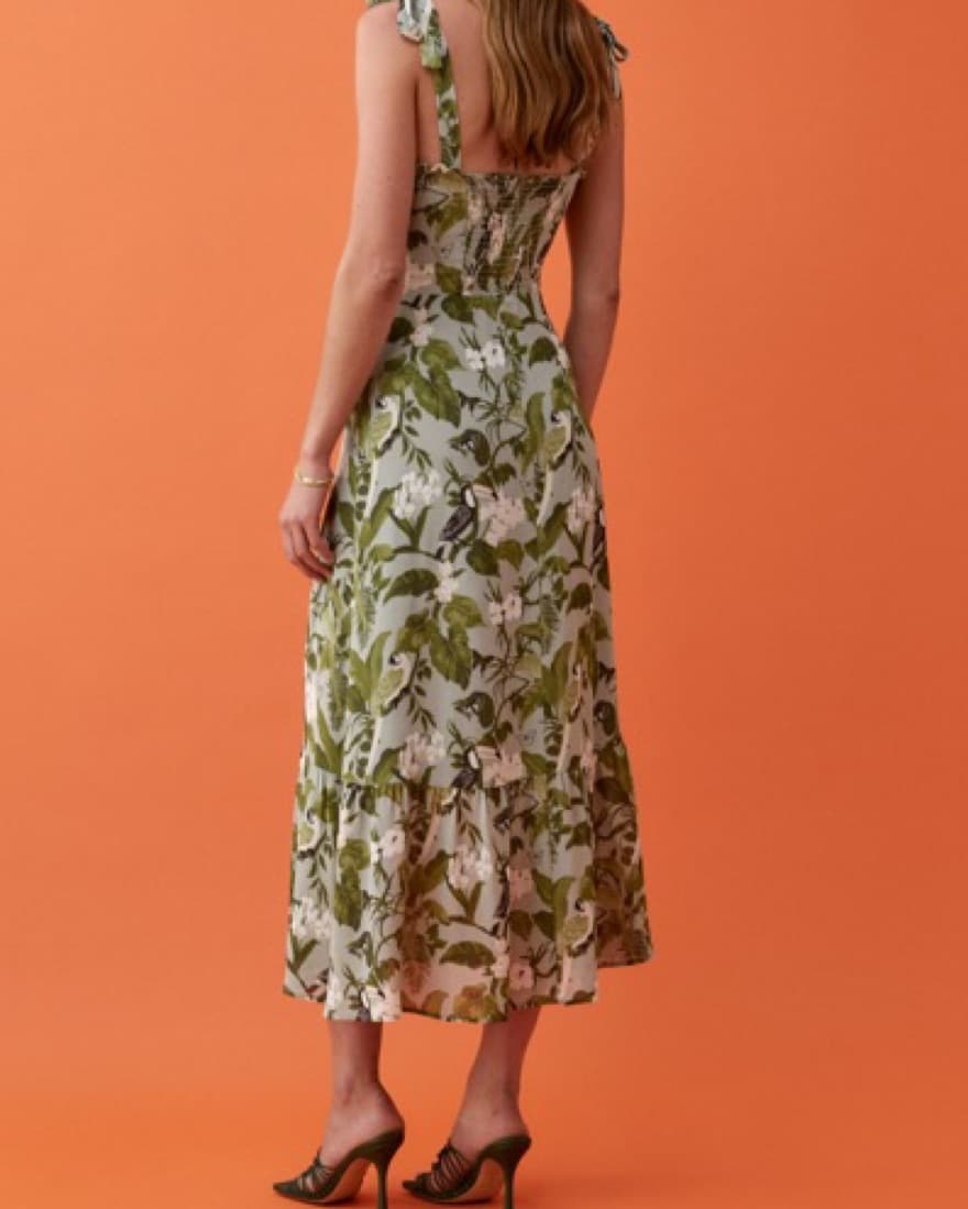 reformation Nikita Dress Color: Tropical - Image 5