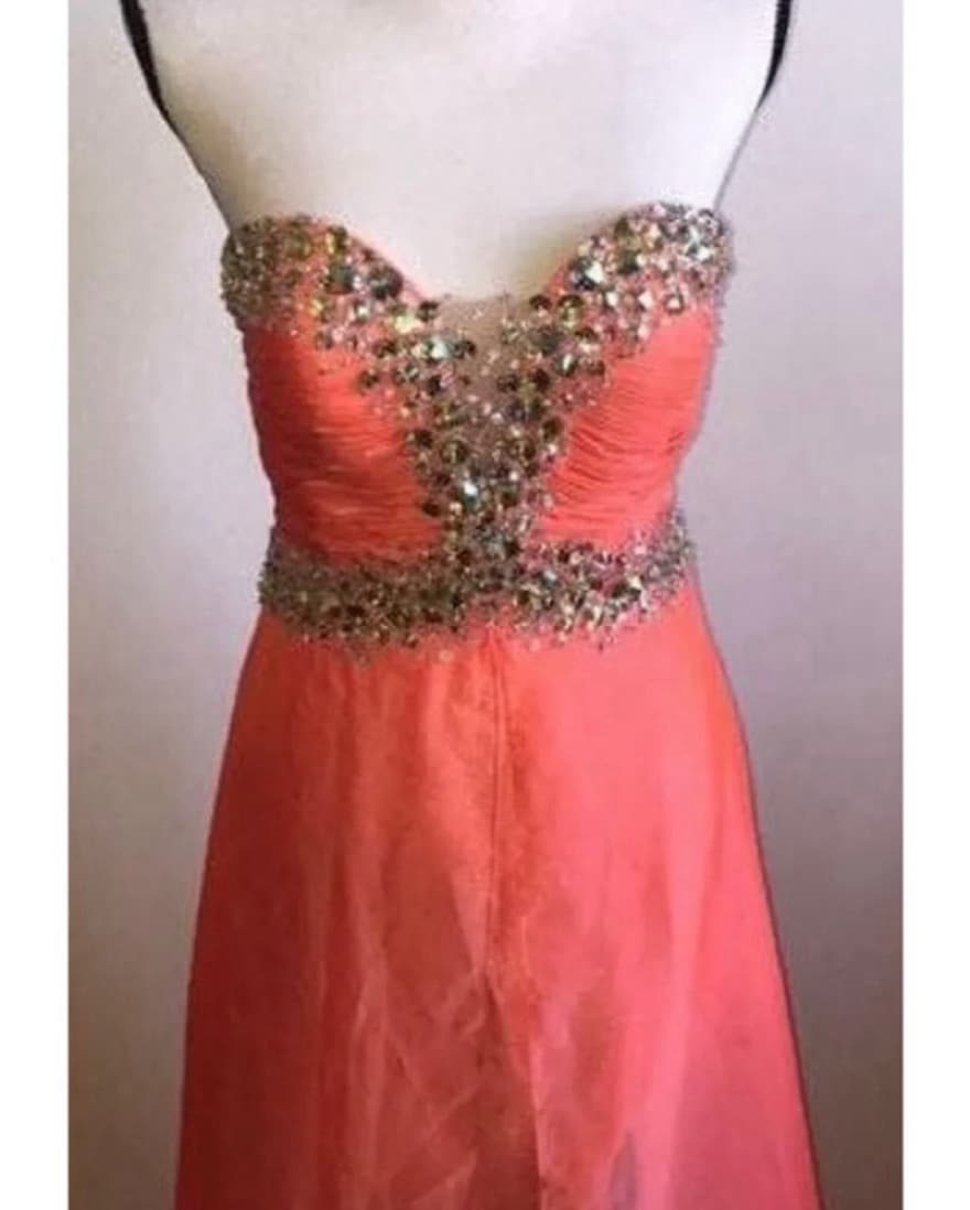 Rhinestone Long Dress - Image 2
