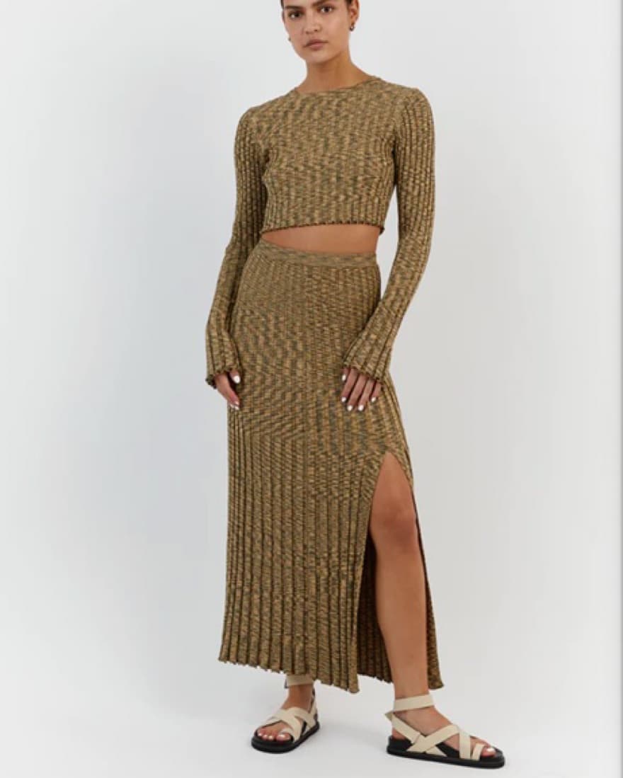 Dissh Marble Knit Skirt And Top Set  - Image 2