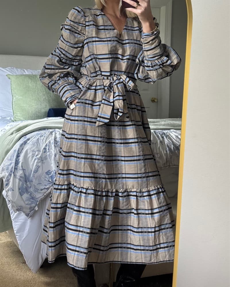 CIEBON Plaid Maxi Dress  - Image 1