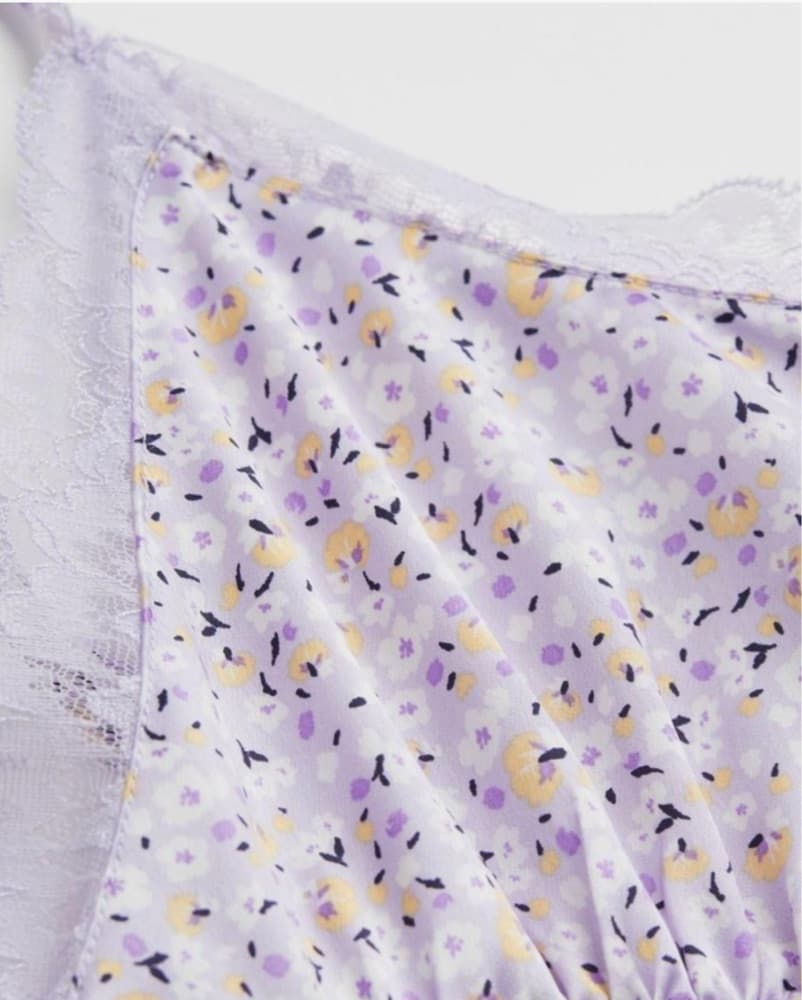 Floral Slip Dress with Bow Straps - Image 2
