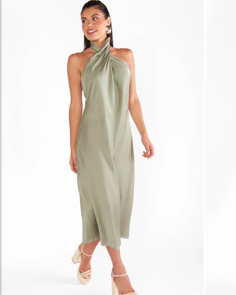 Jasmine Halter Midi Dress - Image 2