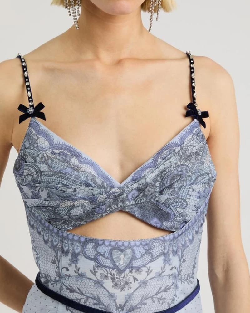 Blue Maxi Western Inspired Dress - Image 1