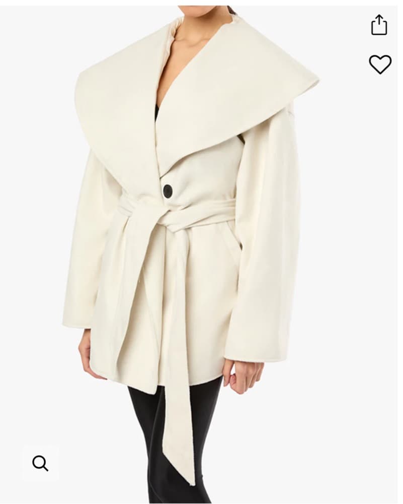 Shall Collar Wool Coat - Image 4
