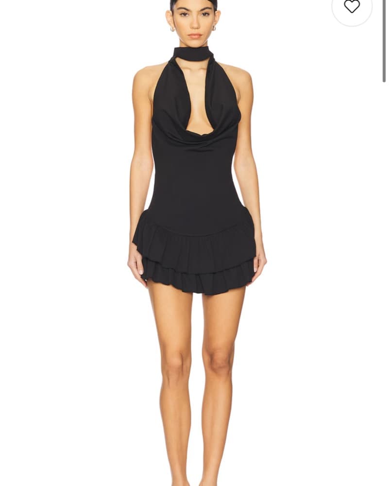 Amelie Teje Nara Ruffle Dress In Black - Image 3