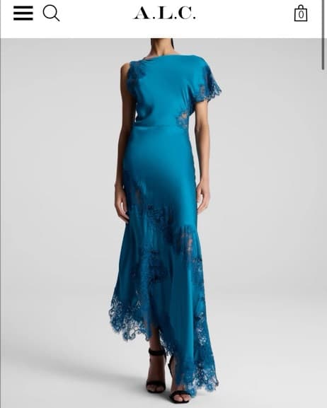 ALC Alessia Satin and Lace Dress - Image 1