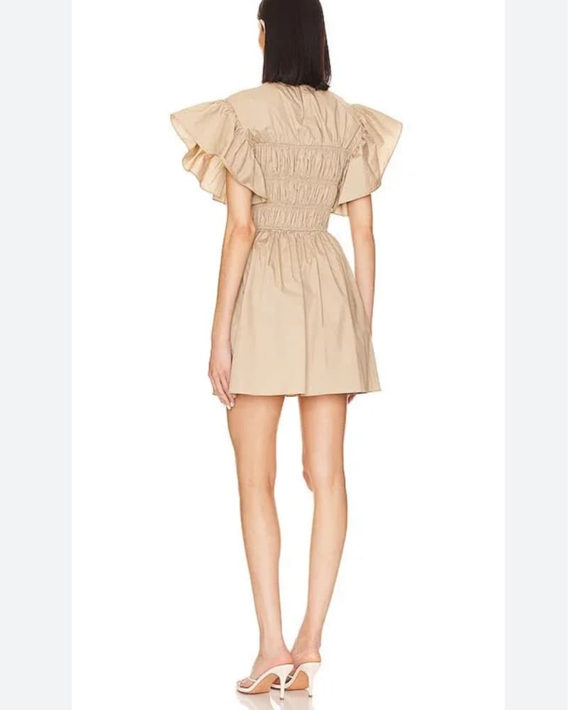 MISA Radha Dress in Khaki - Image 3