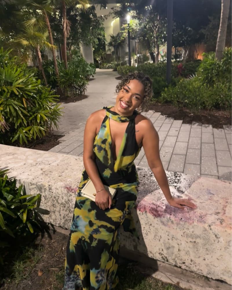 Cowl Neck Foulard Print Long Dress - Image 2