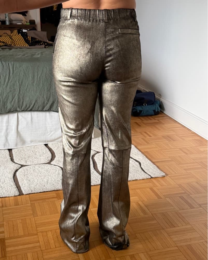 Metallic Leather Pants - Image 2