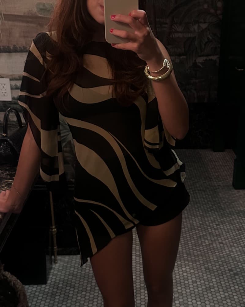 Vintage See Through Zebra Top - Image 2