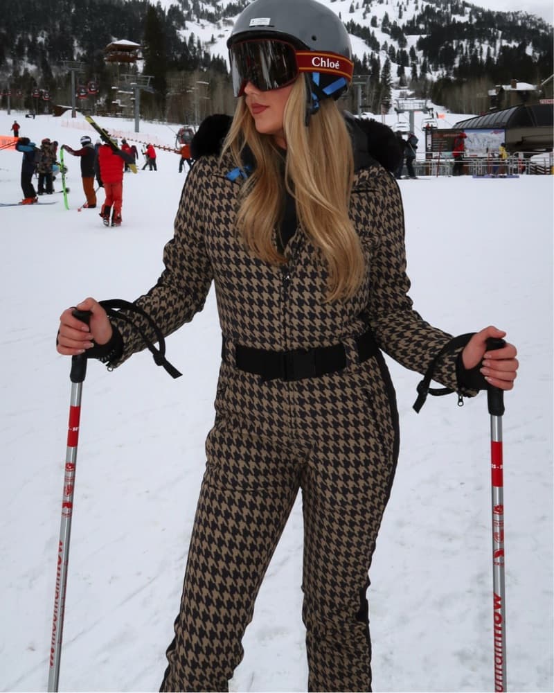 GSOU Snow Houndstooth Ski Suit - Image 2