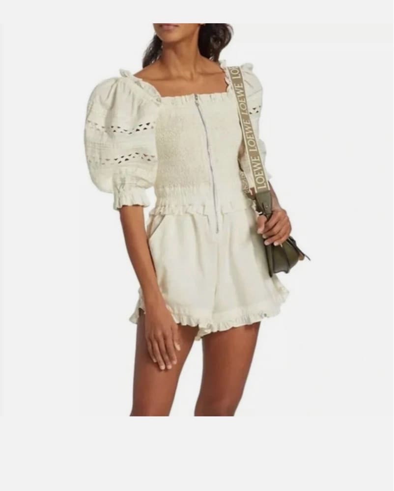 Sea New York Ruffled Puff-Sleeve Romper - Image 1