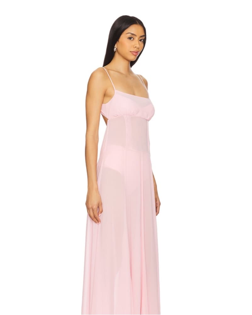 Elegant Pink Maxi Dress - Image 4