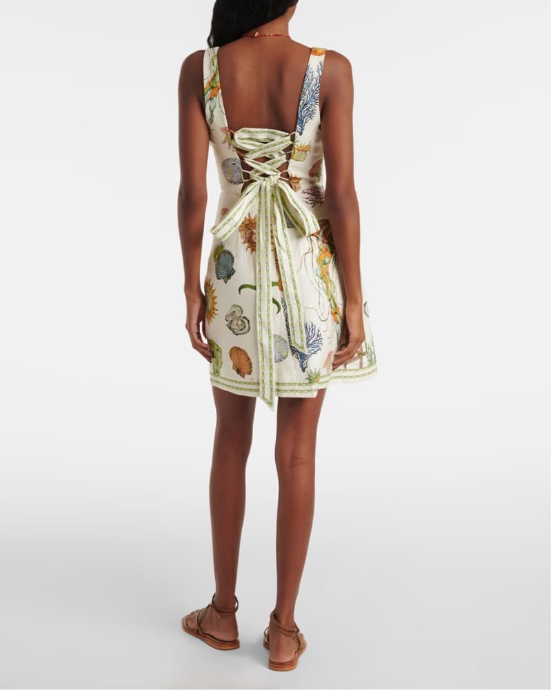 ALÉMAIS Sea linen minidress - Image 3