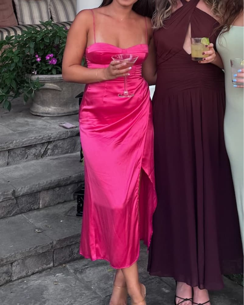 Pink Reformation Midi Dress  - Image 4
