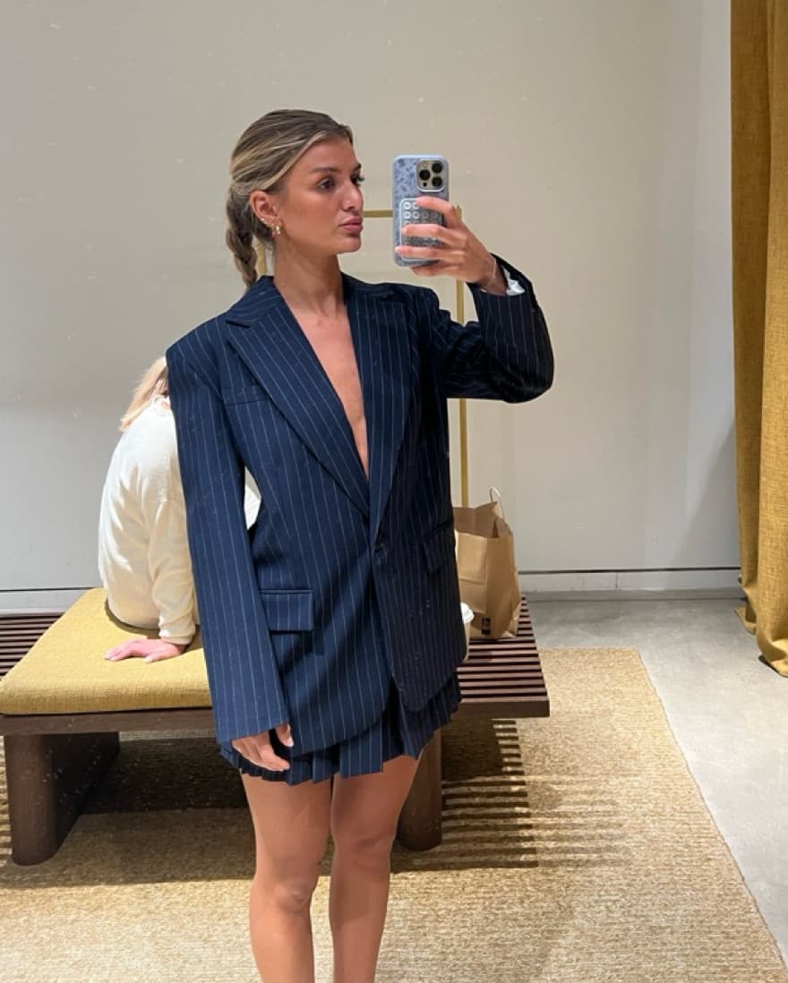 Maje Striped Jacket And Skort Set - Image 2