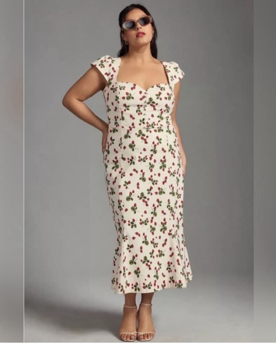 Anthropologie Midi Floral Dress - Image 1